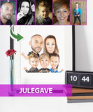 Julegave - karikaturtegning efter dine fotos - Just Karikatur