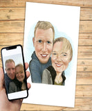 Nytårsgave - karikaturtegning efter dine fotos - Just Karikatur