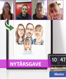 Nytårsgave - karikaturtegning efter dine fotos - Just Karikatur