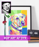 Pop art af dyr - tegning efter dine fotos - Just Karikatur