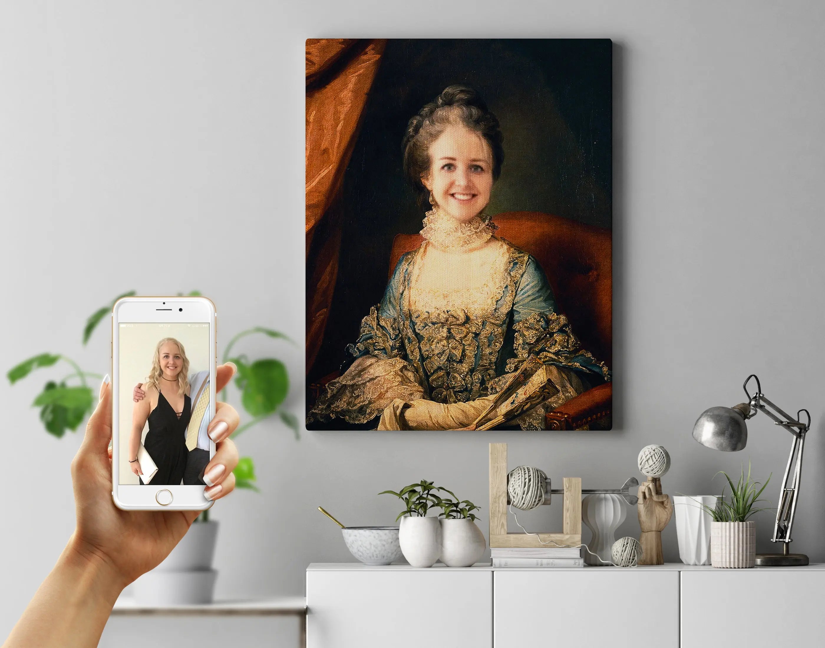 Sapphie Dronningen - Royal portræt efter dine fotos Just Karikatur
