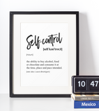 Selfcontrol definition plakat