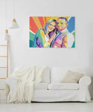 Sølvbryllupsgave - pop art tegning efter dine fotos - Just Karikatur