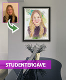 Studentergave - Vandmaleri efter dine fotos Just Karikatur