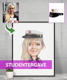 Studentergave - karikaturtegning efter dine fotos - Just Karikatur