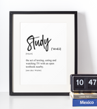 Study definition plakat