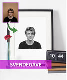 Svendegave - Portrættegning efter dine fotos - Just Karikatur