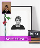 Svendegave - Portrættegning efter dine fotos