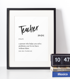 Teacher definition plakat