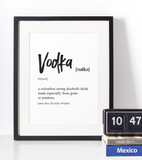 Vodka definition plakat
