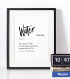 Water definition plakat