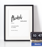 Alcohol definition plakat