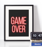 Neon Plakat - Game Over